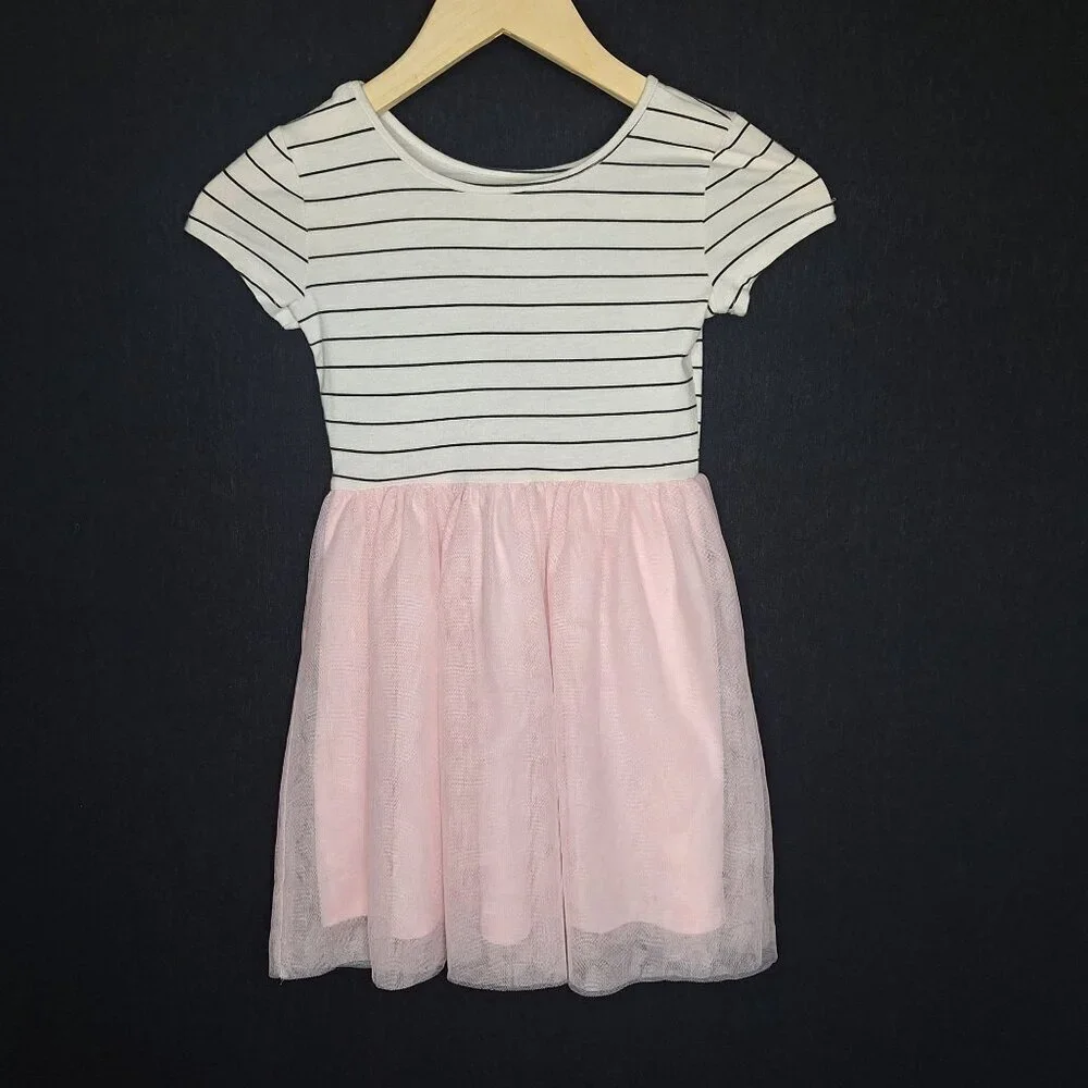 💙 Disney Girls Tulle T-Shirt Dress Size 6 Ballerina Princess Cute Outfit Girly